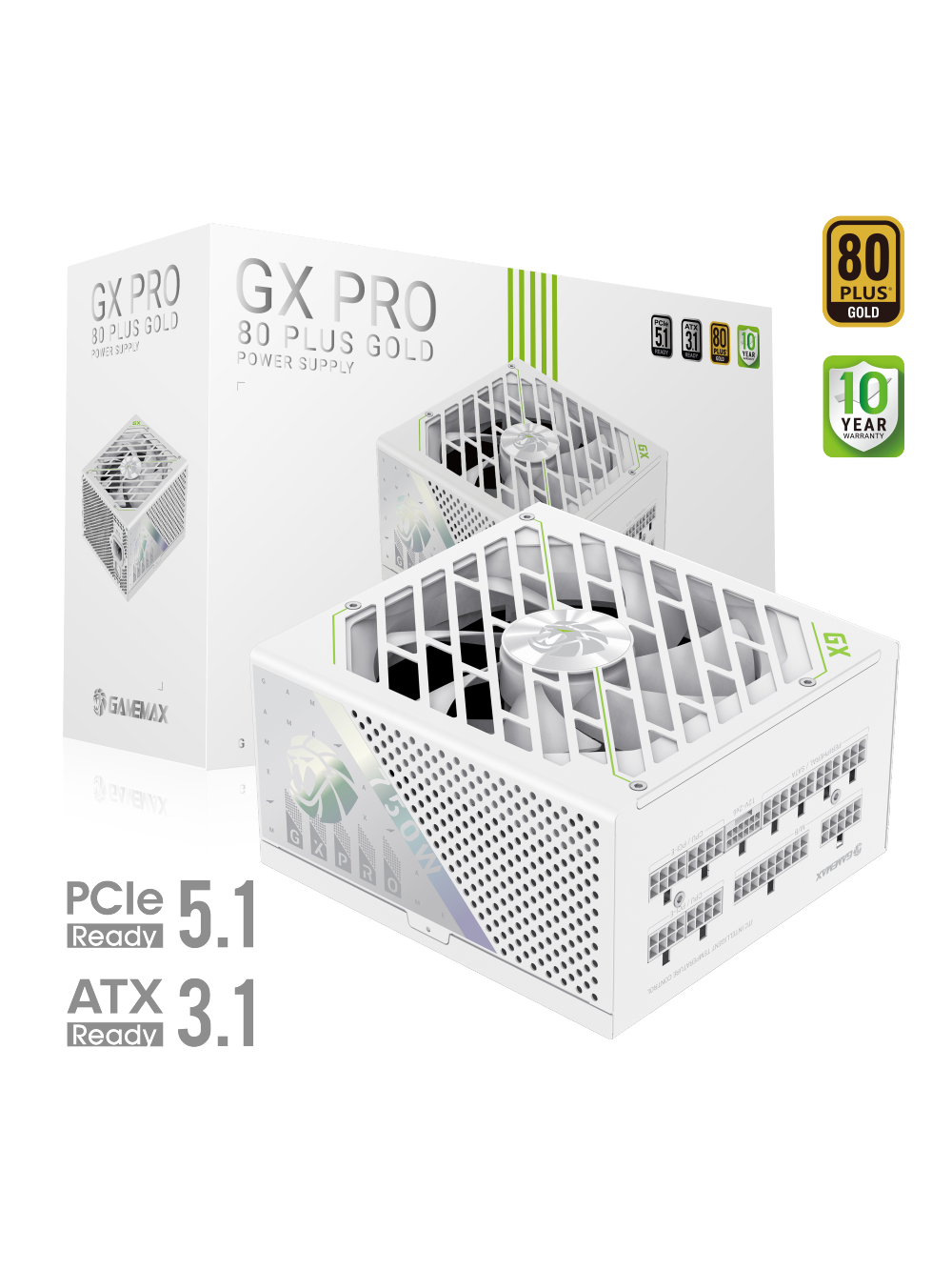 Gamemax PSU | GX PRO 750G WH | 750 W | Gold | Modular 1 Gamemax PSU | GX PRO 750G WH | 750 W | Gold | Modular 1
