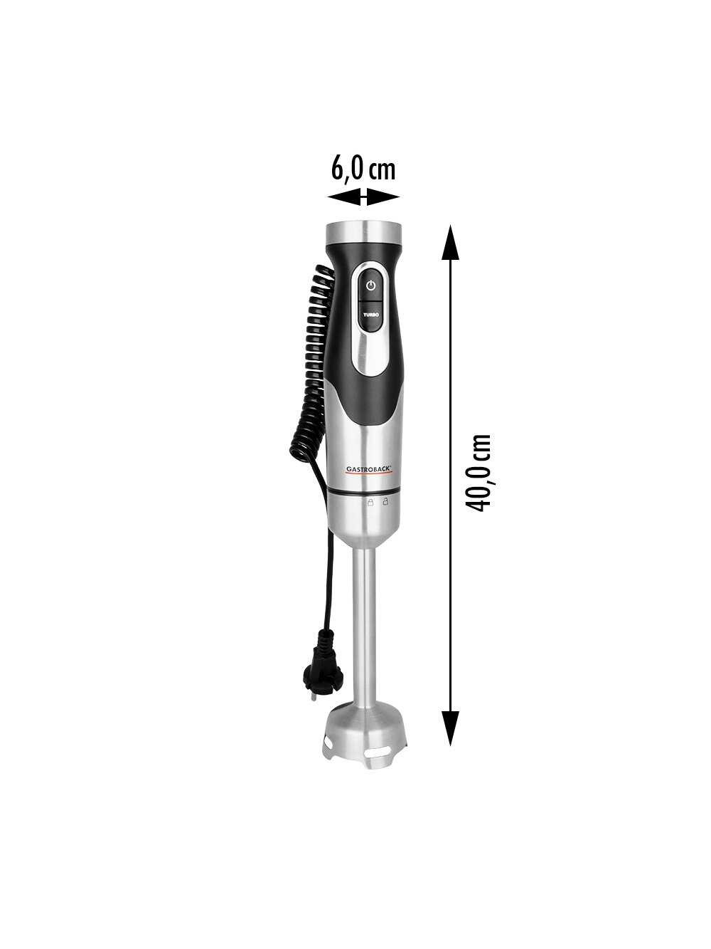 Gastroback Powermix Hand Blender FlexCord | 40968 | Hand Blender | 1500 W | Number of speeds 20 | Turbo mode | Silver/Black 10