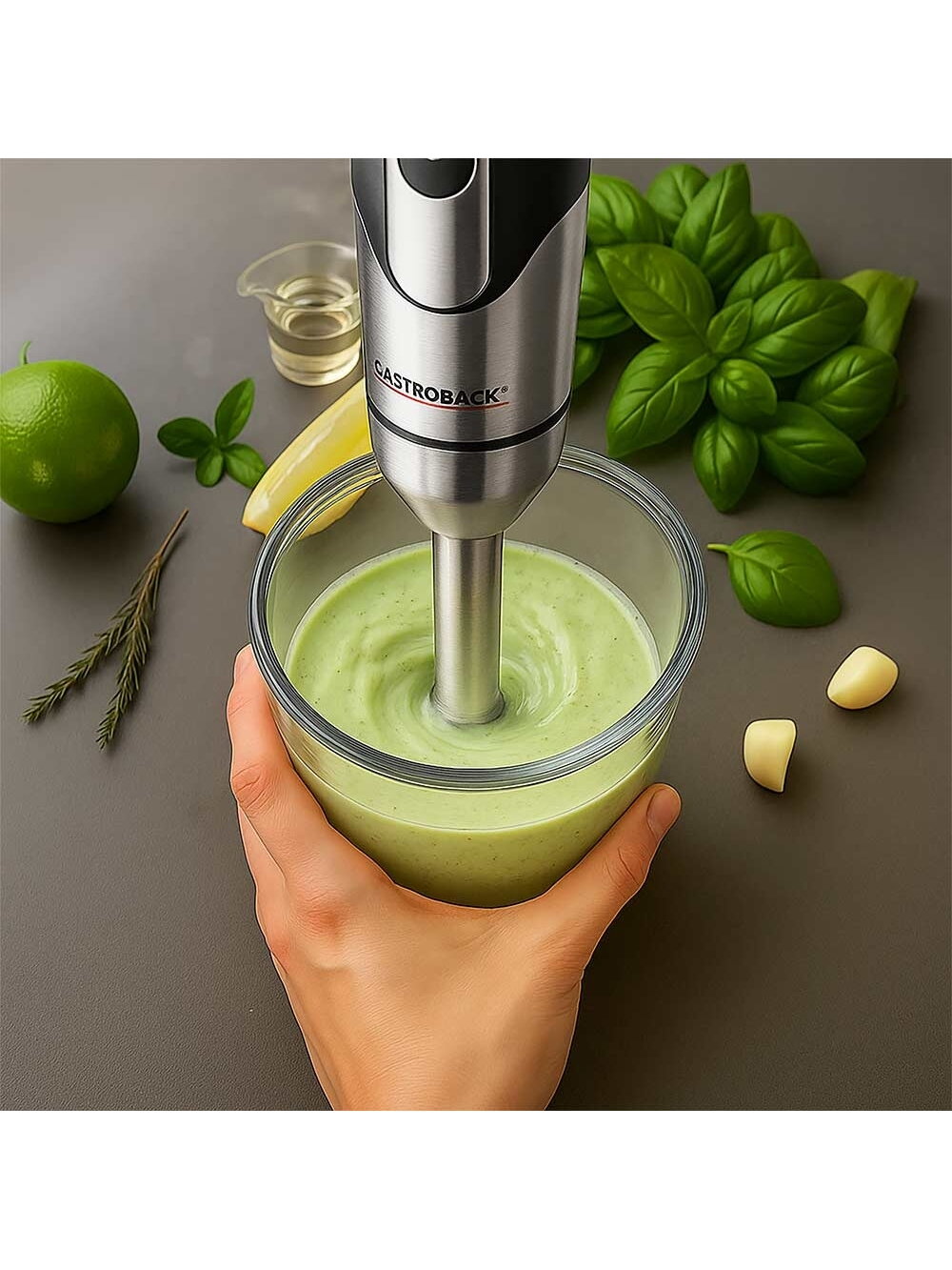 Gastroback Powermix Hand Blender FlexCord | 40968 | Hand Blender | 1500 W | Number of speeds 20 | Turbo mode | Silver/Black 13 Gastroback Powermix Hand Blender FlexCord | 40968 | Hand Blender | 1500 W | Number of speeds 20 | Turbo mode | Silver/Black 13