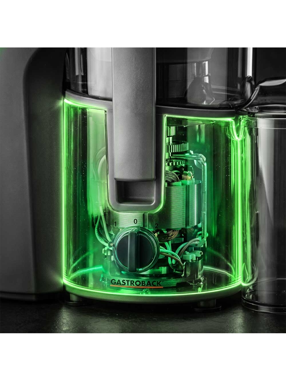 Gastroback Vital Juicer Plus | 40116 | Type Centrifugal juicer | Silver/Black | 800 W | Extra large fruit input | Number of speeds 2 2