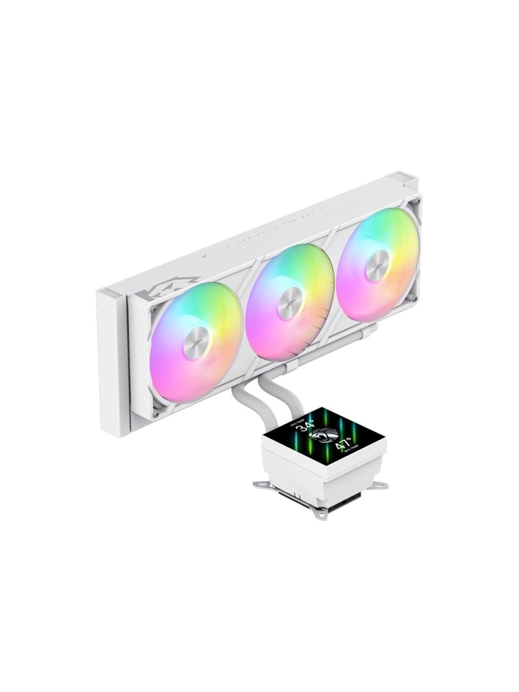 Gamemax CPU Liquid Cooler | GLACIER 360 LCD WH | White Gamemax CPU Liquid Cooler | GLACIER 360 LCD WH | White