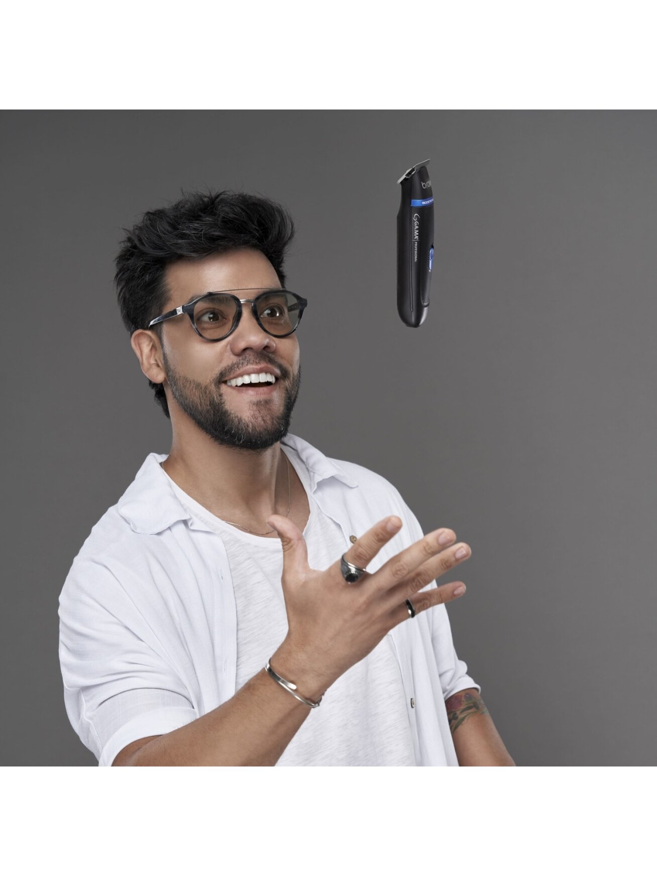 GA.MA Trimmer | PM6502 Beetle Lumine | Corded/Cordless | Black 4