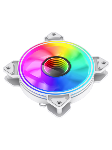 Gamemax Case Fan | DUAL RING INFINITY WH | White