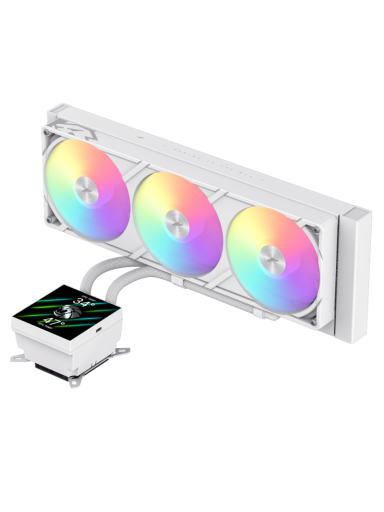Gamemax CPU Liquid Cooler | GLACIER 360 LCD WH | White