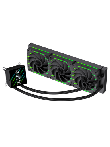 Gamemax CPU Liquid Cooler | HAILSTORM 360 LCD BK | Black