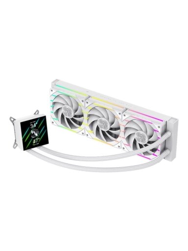 Gamemax CPU Liquid Cooler | HAILSTORM 360 LCD WH | White