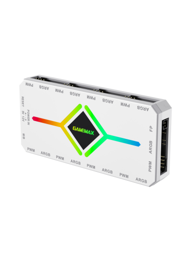 Gamemax | V4.0 ARGB PWM HUB WT | Hub for Gaming Chassis