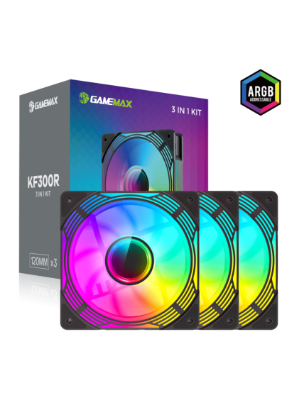 Gamemax Case Fan | KF300R BK | Black 5