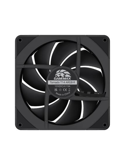 Gamemax Case Fan | TORNADO T12 ARGB-R | Black 8
