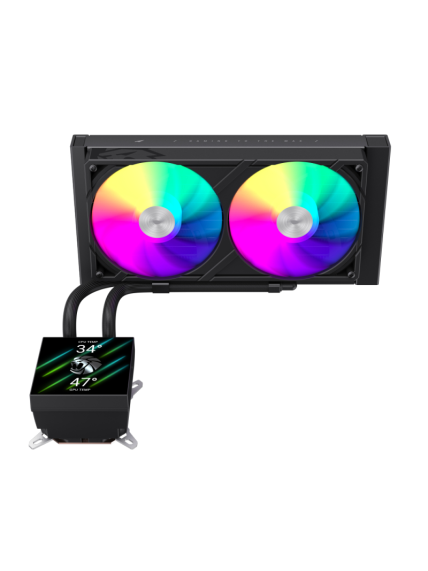 Gamemax CPU Liquid Cooler | GLACIER 240 LCD BK | Black 2 Gamemax CPU Liquid Cooler | GLACIER 240 LCD BK | Black 2