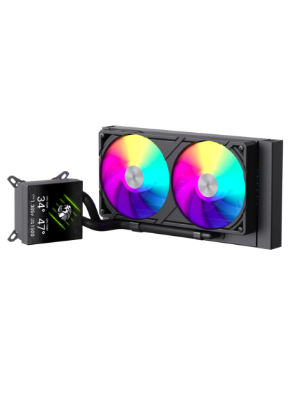Gamemax CPU Liquid Cooler | GLACIER 240 LCD BK | Black 3 Gamemax CPU Liquid Cooler | GLACIER 240 LCD BK | Black 3