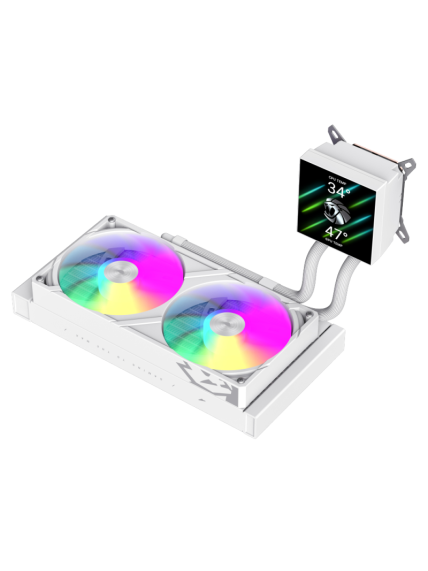 Gamemax CPU Liquid Cooler | GLACIER 240 LCD WH | White 5 Gamemax CPU Liquid Cooler | GLACIER 240 LCD WH | White 5