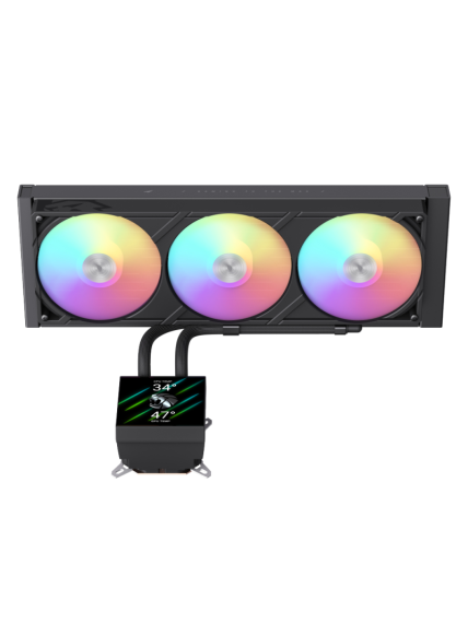 Gamemax CPU Liquid Cooler | GLACIER 360 LCD BK | Black 2 Gamemax CPU Liquid Cooler | GLACIER 360 LCD BK | Black 2