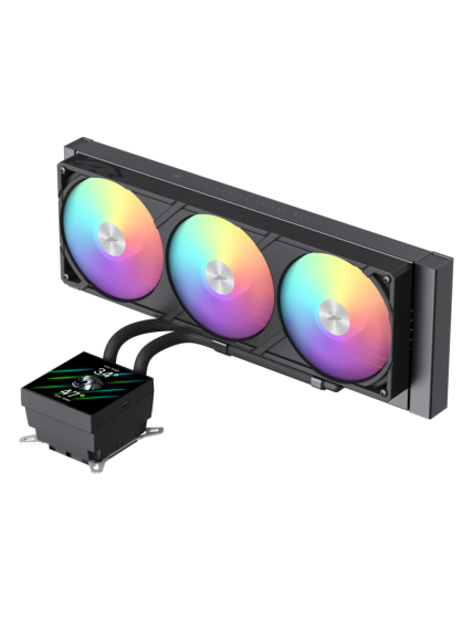 Gamemax CPU Liquid Cooler | GLACIER 360 LCD BK | Black 1 Gamemax CPU Liquid Cooler | GLACIER 360 LCD BK | Black 1