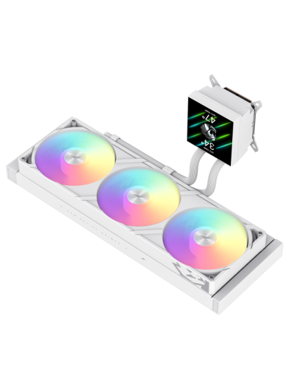 Gamemax CPU Liquid Cooler | GLACIER 360 LCD WH | White 5 Gamemax CPU Liquid Cooler | GLACIER 360 LCD WH | White 5