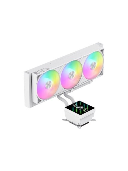 Gamemax CPU Liquid Cooler | GLACIER 360 LCD WH | White Gamemax CPU Liquid Cooler | GLACIER 360 LCD WH | White