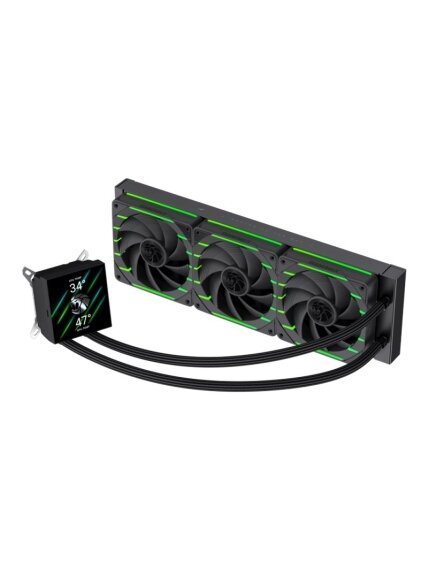 Gamemax CPU Liquid Cooler | HAILSTORM 360 LCD BK | Black Gamemax CPU Liquid Cooler | HAILSTORM 360 LCD BK | Black