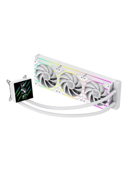 Gamemax CPU Liquid Cooler | HAILSTORM 360 LCD WH | White Gamemax CPU Liquid Cooler | HAILSTORM 360 LCD WH | White