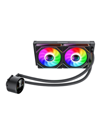 Gamemax CPU Liquid Cooler | ICEBURG 240 DIGITAL BK | Black 3 Gamemax CPU Liquid Cooler | ICEBURG 240 DIGITAL BK | Black 3