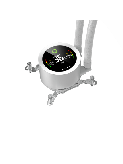 Gamemax CPU Liquid Cooler | ICEBURG 240 DIGITAL WH | White 2 Gamemax CPU Liquid Cooler | ICEBURG 240 DIGITAL WH | White 2