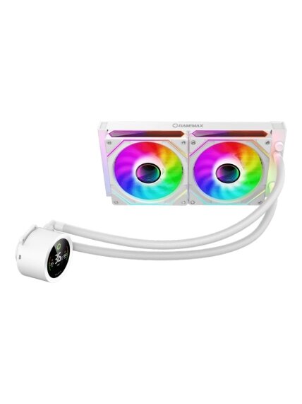 Gamemax CPU Liquid Cooler | ICEBURG 240 DIGITAL WH | White Gamemax CPU Liquid Cooler | ICEBURG 240 DIGITAL WH | White
