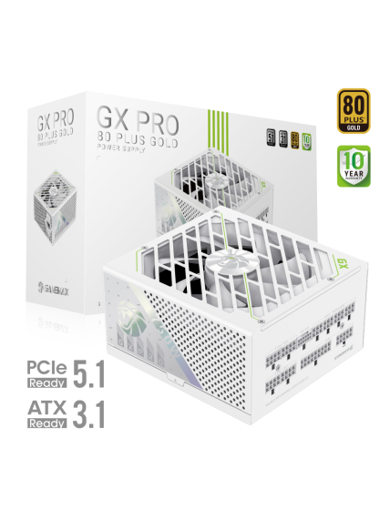 Gamemax PSU | GX PRO 750G WH | 750 W | Gold | Modular 1 Gamemax PSU | GX PRO 750G WH | 750 W | Gold | Modular 1