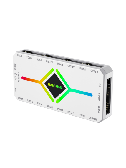 Gamemax | V4.0 ARGB PWM HUB WT | Hub for Gaming Chassis 1
