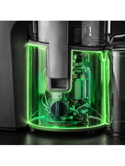 Gastroback Vital Juicer Plus | 40116 | Type Centrifugal juicer | Silver/Black | 800 W | Extra large fruit input | Number of speeds 2 2