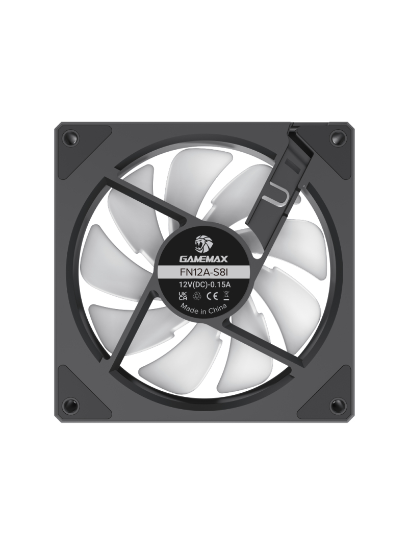 Gamemax Case Fan | FN12A-S8I | Black 9