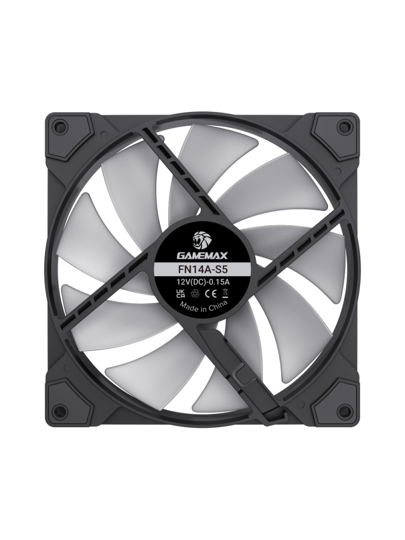 Gamemax Case Fan | FN14A-S5 | Black 6