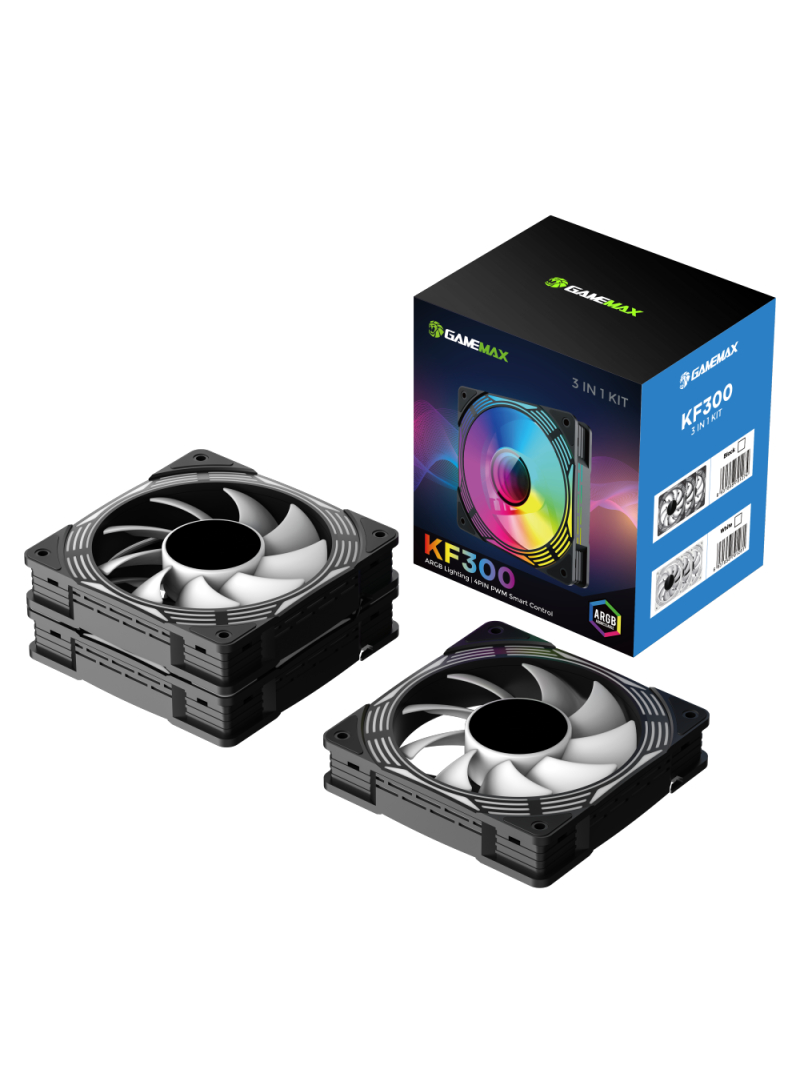 Gamemax Case Fan | KF300 BK | Black 5 Gamemax Case Fan | KF300 BK | Black 5