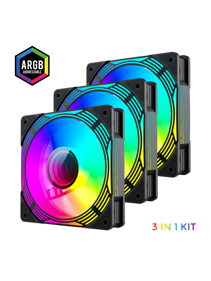 Gamemax Case Fan | KF300 BK | Black 1