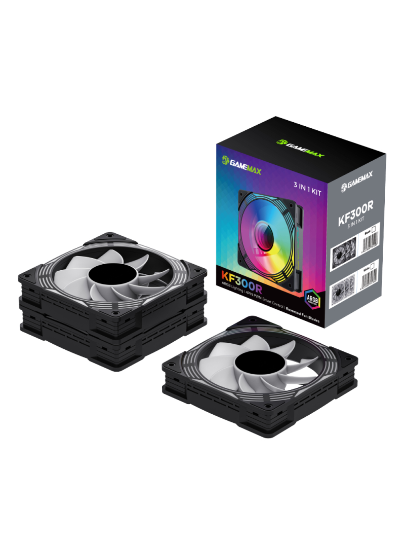 Gamemax Case Fan | KF300R BK | Black 6