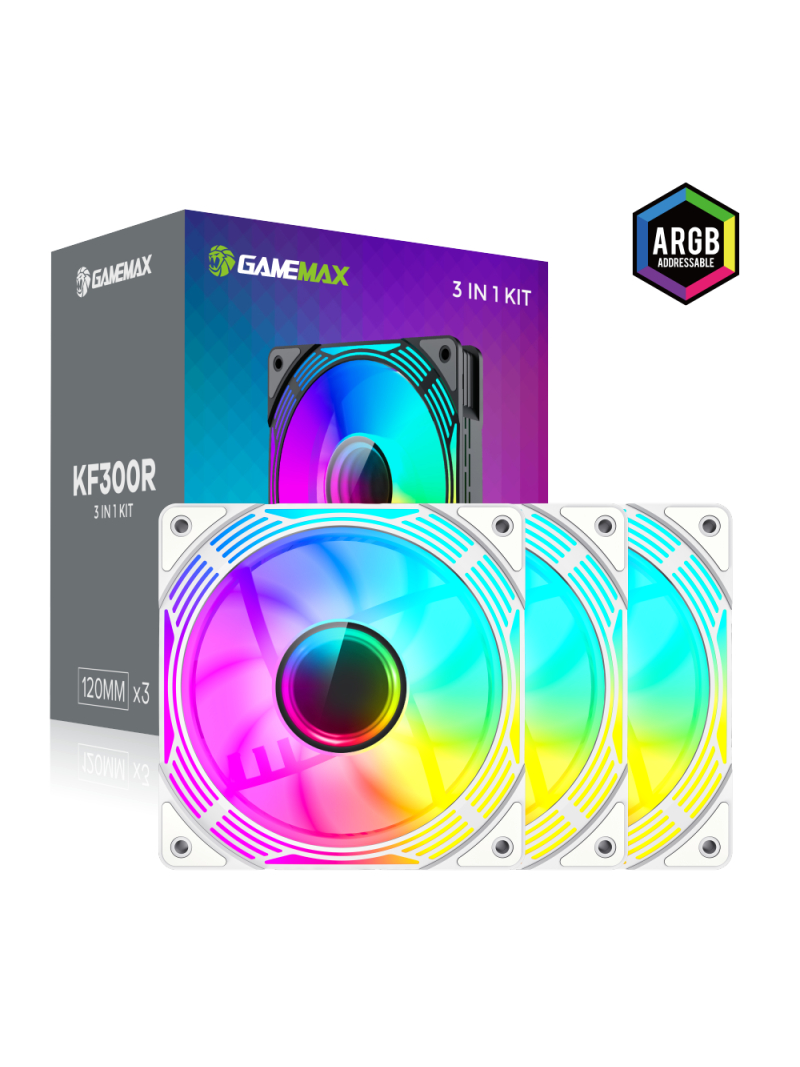 Gamemax Case Fan | KF300R WH | White 7 Gamemax Case Fan | KF300R WH | White 7