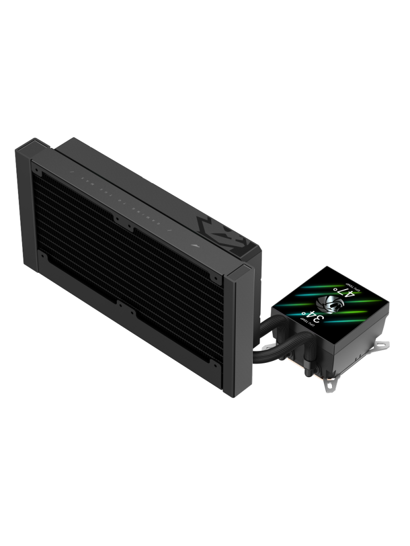 Gamemax CPU Liquid Cooler | GLACIER 240 LCD BK | Black 4 Gamemax CPU Liquid Cooler | GLACIER 240 LCD BK | Black 4