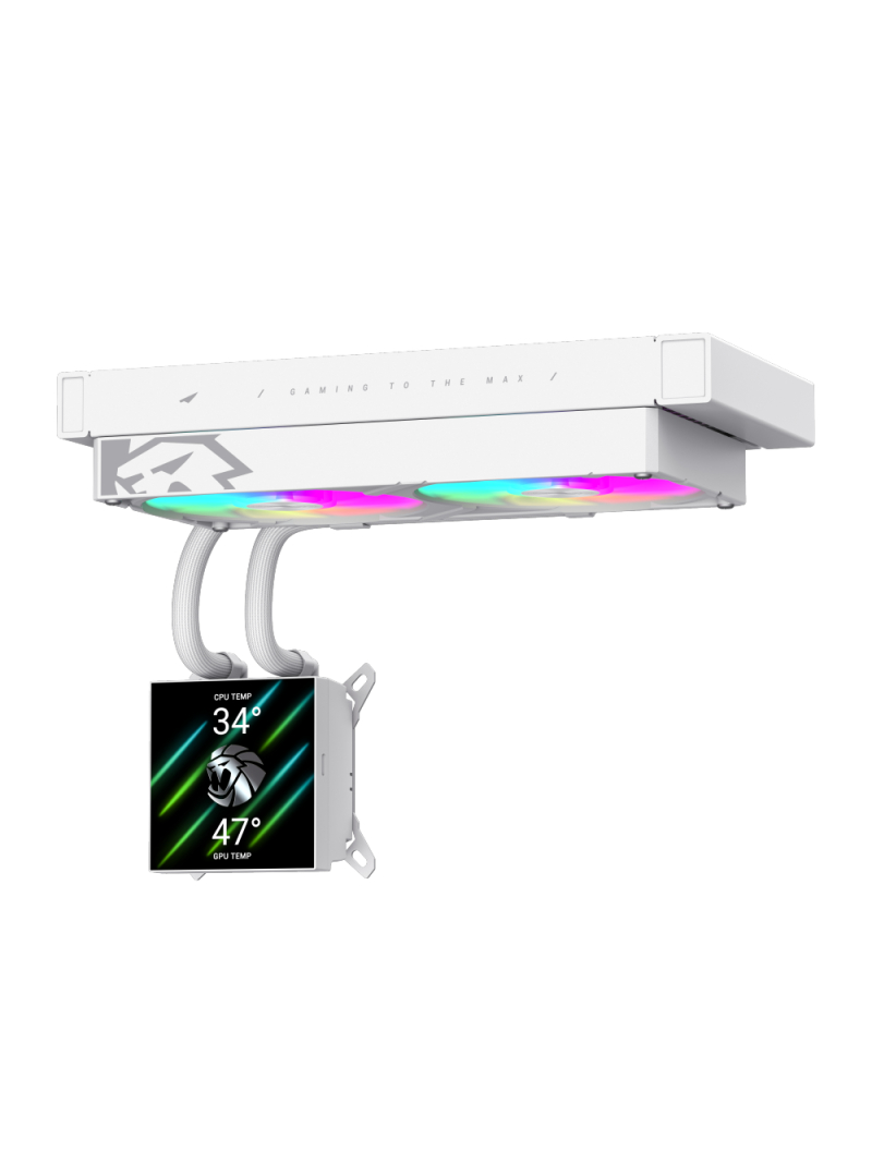 Gamemax CPU Liquid Cooler | GLACIER 240 LCD WH | White 8 Gamemax CPU Liquid Cooler | GLACIER 240 LCD WH | White 8