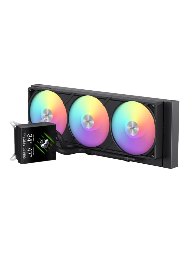 Gamemax CPU Liquid Cooler | GLACIER 360 LCD BK | Black Gamemax CPU Liquid Cooler | GLACIER 360 LCD BK | Black