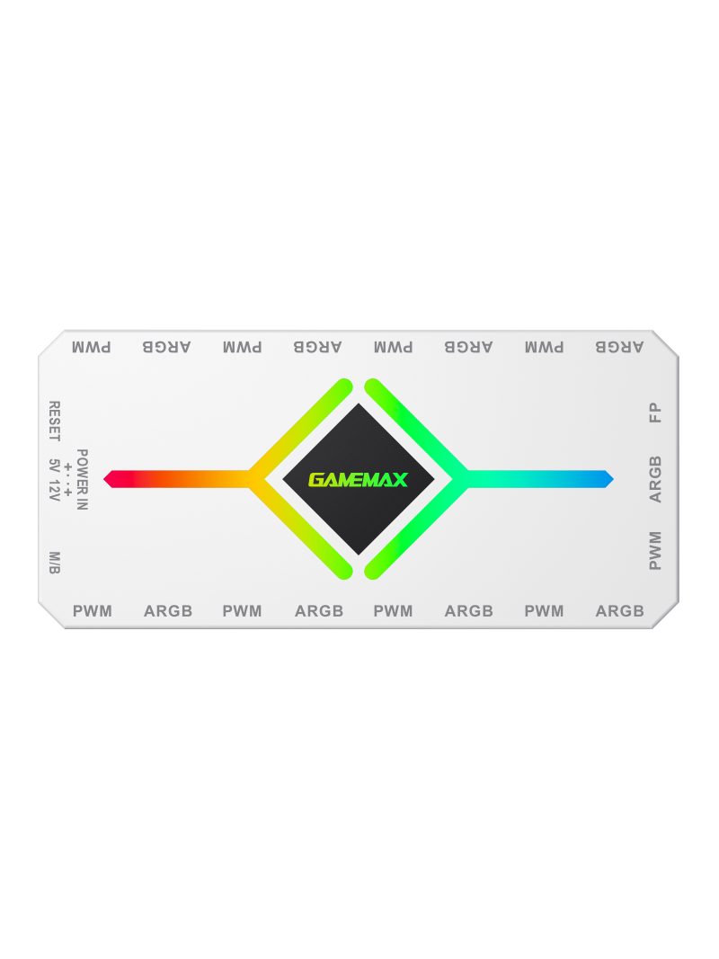 Gamemax | V4.0 ARGB PWM HUB WT | Hub for Gaming Chassis 5