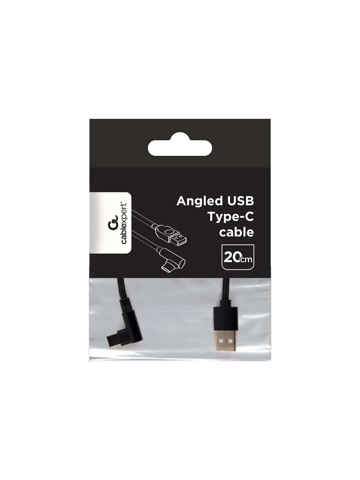 Gembird | Angled USB Type-C charging and data cable | CC-USB2-AMCML-0.2M 2