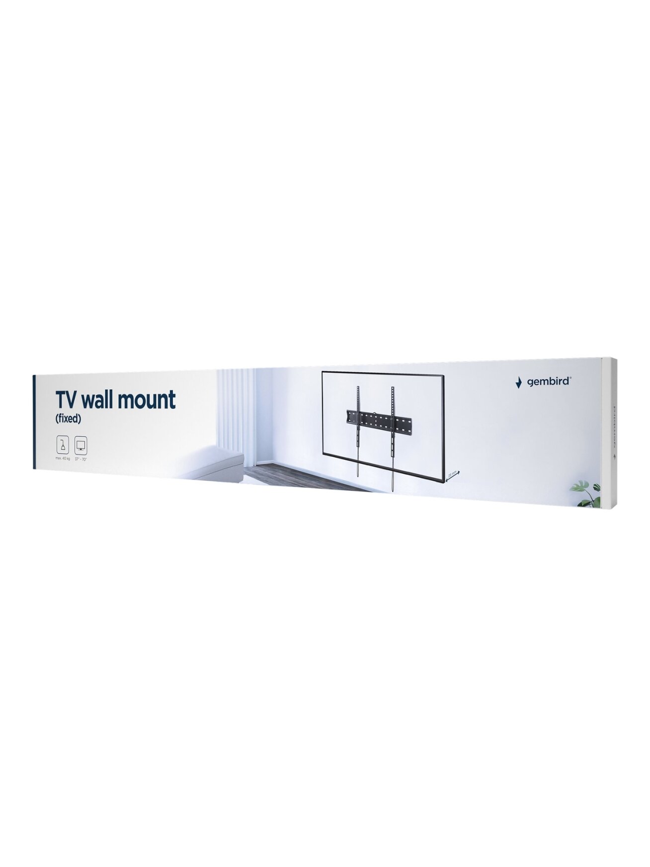 Gembird | Wall mount | Fixed | 37-70 " | Maximum weight (capacity) 40 kg | Black 1 Gembird | Wall mount | Fixed | 37-70 " | Maximum weight (capacity) 40 kg | Black 1