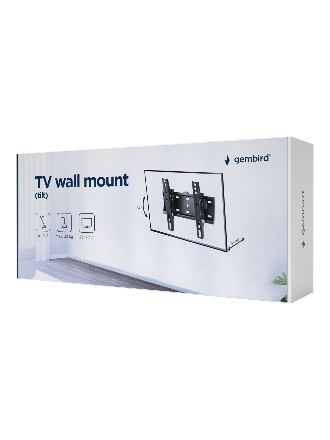 Gembird | Wall mount | WM-42T-02 | Tilt | 23-42 " | Black 2