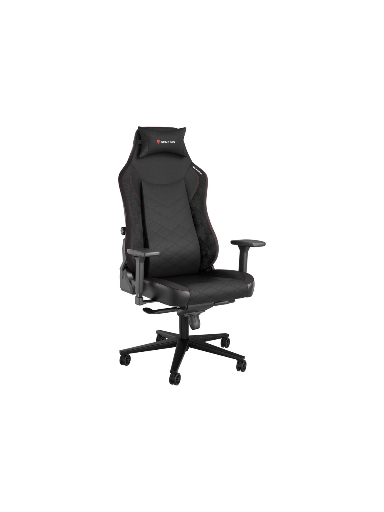 Genesis Gaming Chair Nitro 890 G2 Backrest upholstery material: Eco leather, Seat upholstery material: Eco leather, Base material: Metal, Castors material: Nylon with CareGlide coating | Black/Red