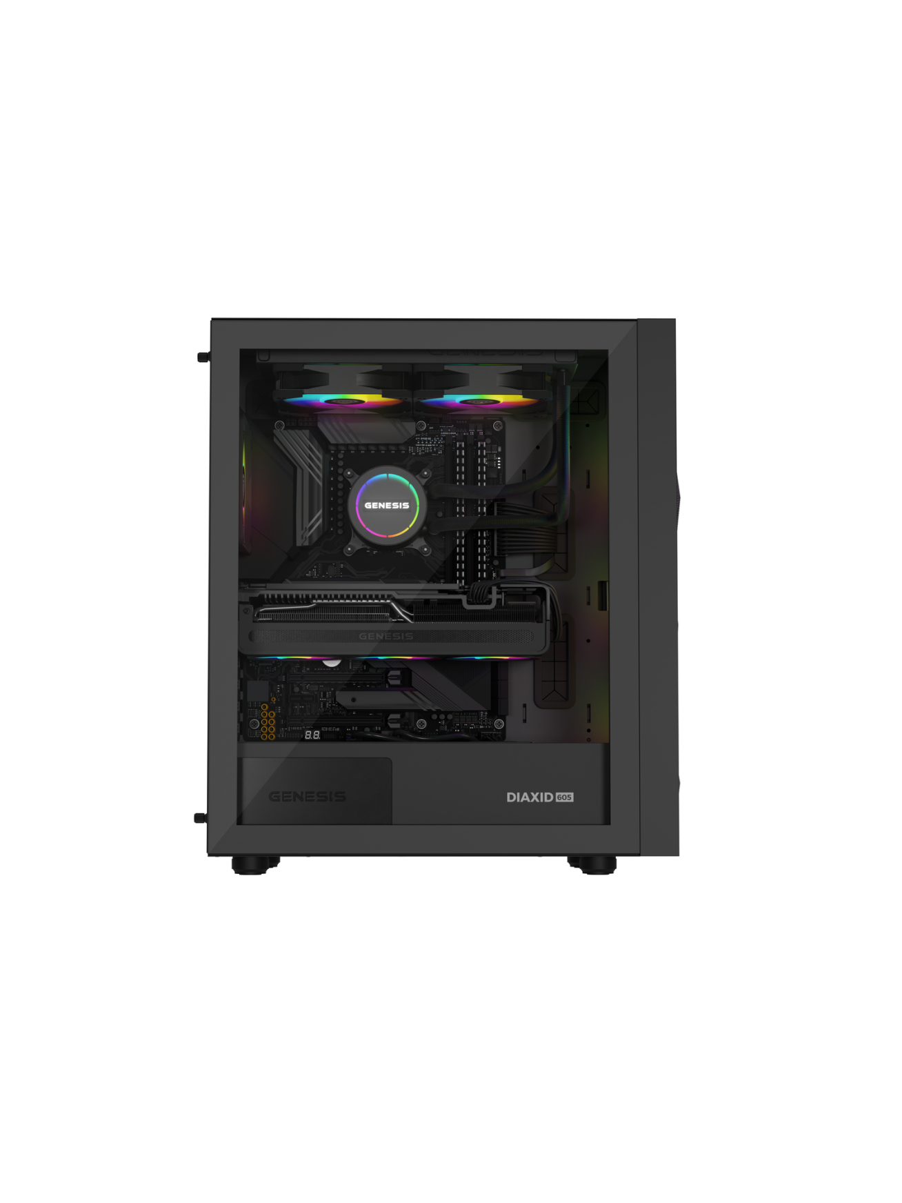 Genesis Gaming PC Case | Diaxid 605 ARGB | Black | Midi Tower 13
