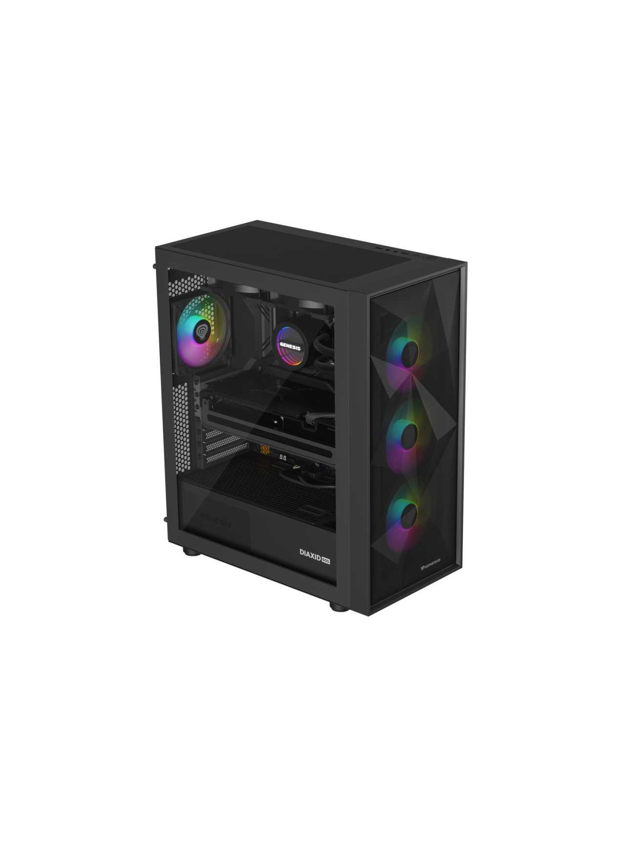 Genesis Gaming PC Case | Diaxid 605 ARGB | Black | Midi Tower 4