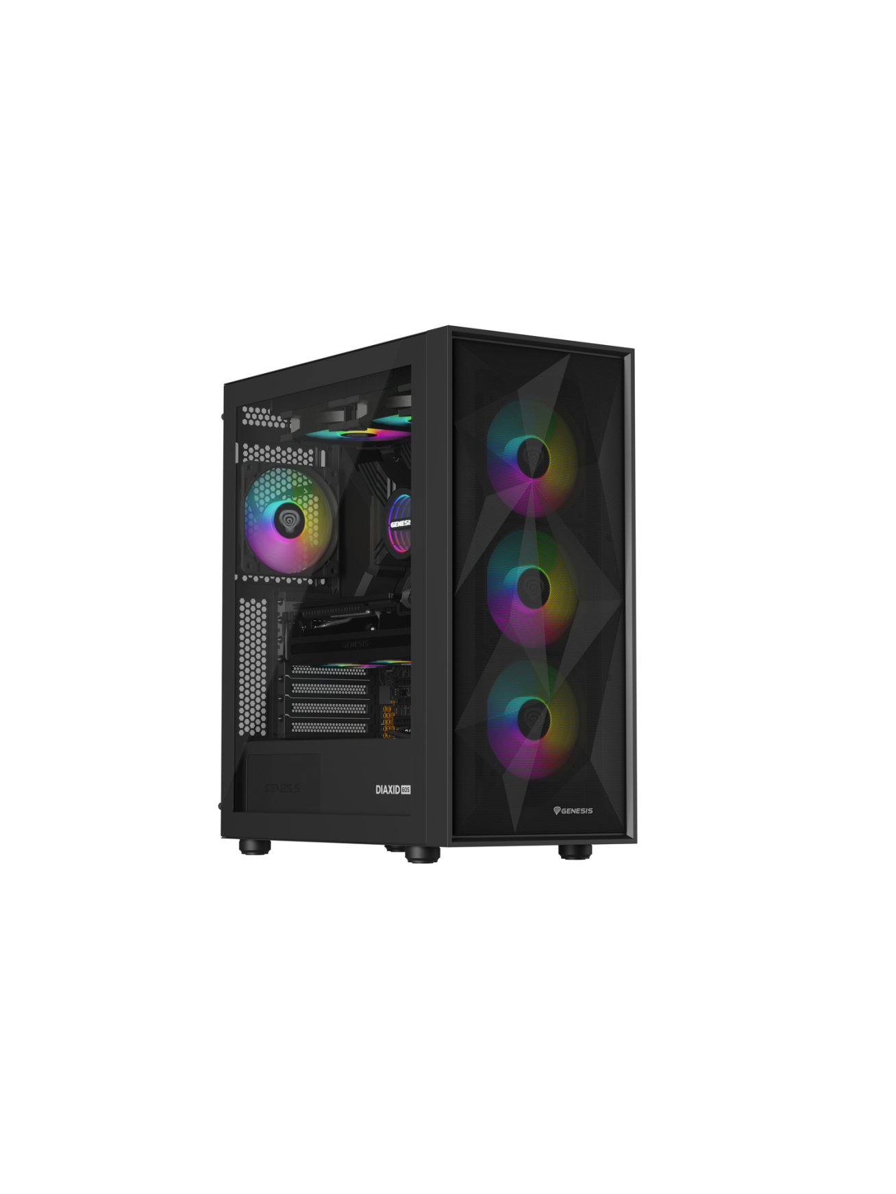 Genesis Gaming PC Case | Diaxid 605 ARGB | Black | Midi Tower
