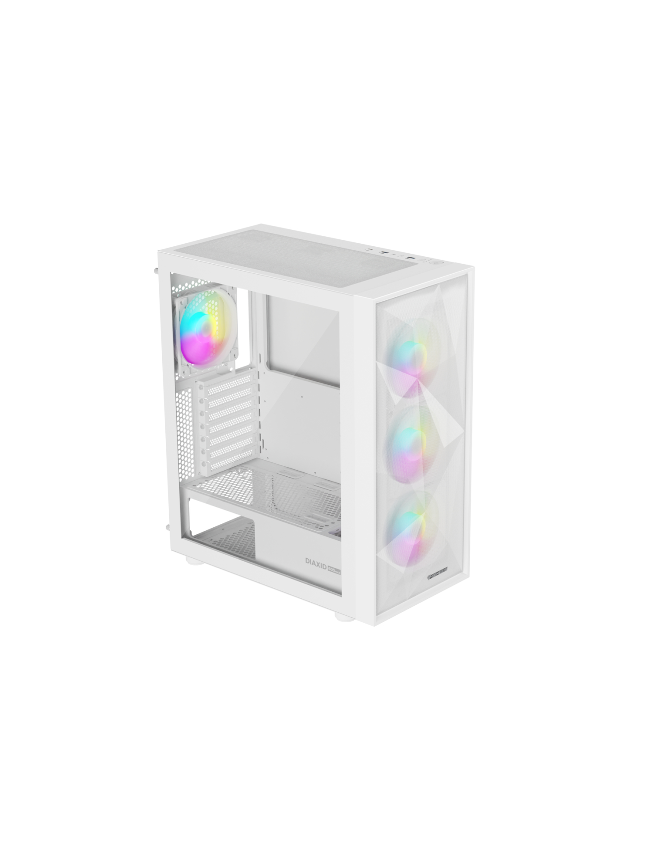 Genesis Gaming PC Case | Diaxid 605 ARGB | White | Midi Tower 2 Genesis Gaming PC Case | Diaxid 605 ARGB | White | Midi Tower 2