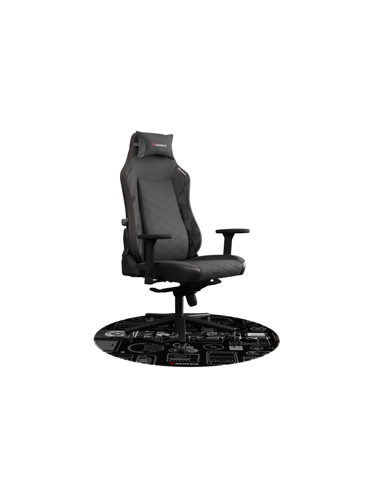 Genesis Protective Floor Mat Tellur 300 Round Gear Polyester | Floor Mat | Multicolor 2 Genesis Protective Floor Mat Tellur 300 Round Gear Polyester | Floor Mat | Multicolor 2