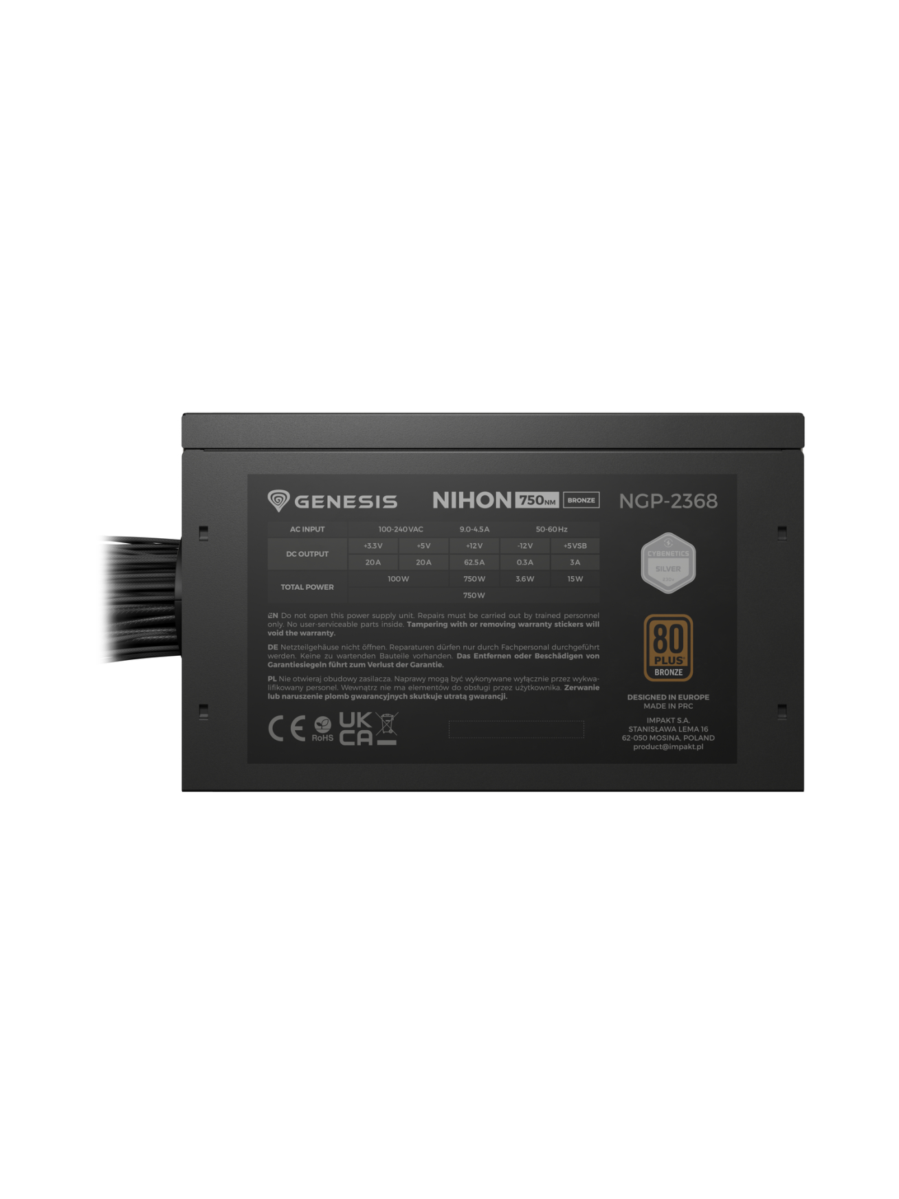 Genesis | PSU | Nihon 750NM | 750 W | Black 3 Genesis | PSU | Nihon 750NM | 750 W | Black 3