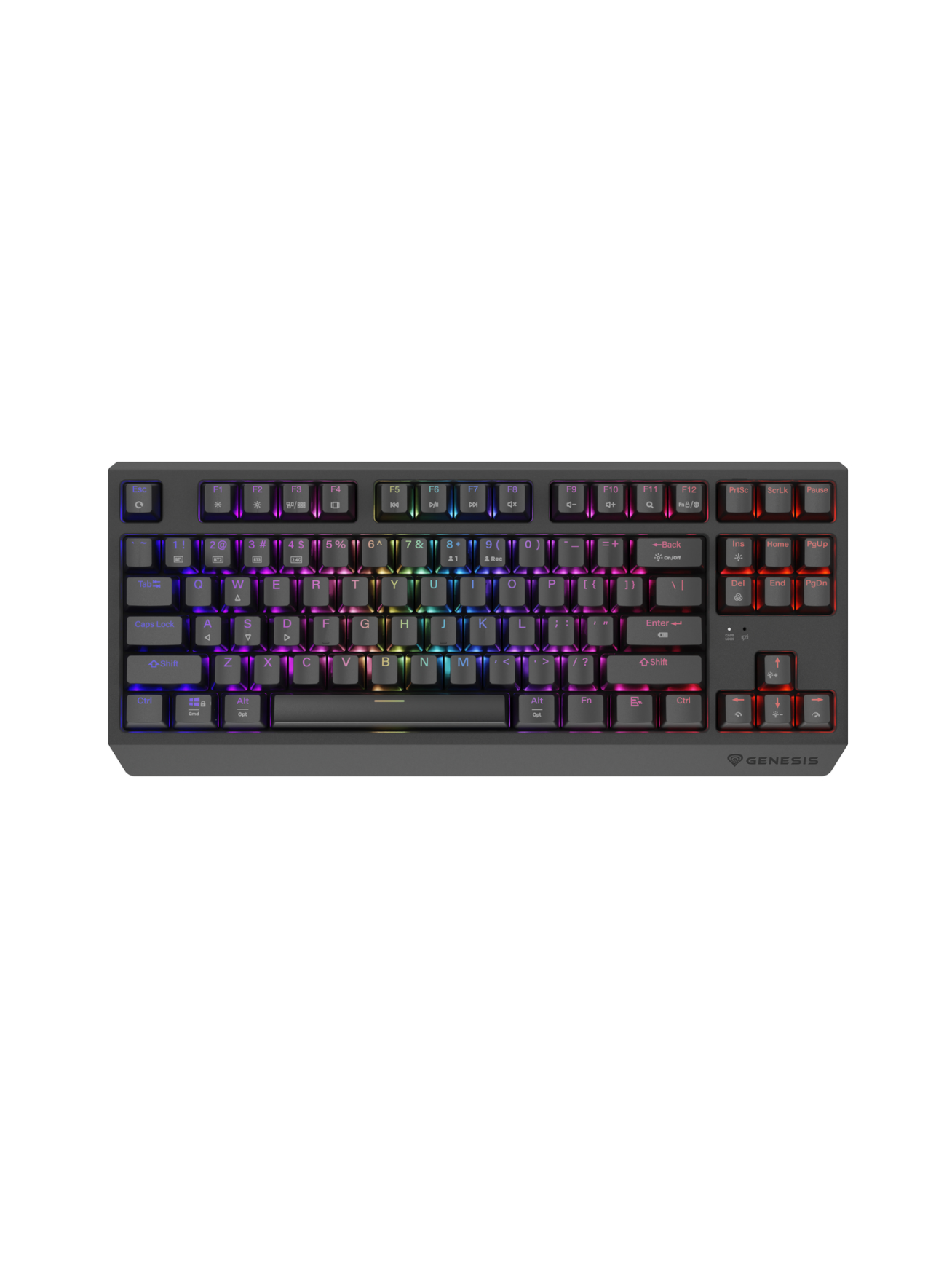 Genesis | THOR 230 | Mechanical Gaming Keyboard | Wireless | US | Outemu Silent Lemon | Black