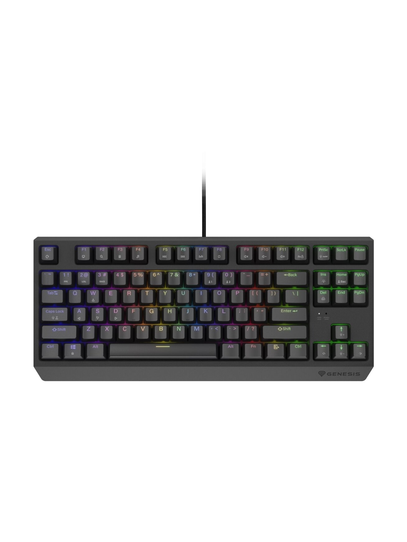Genesis | THOR 230 TKL | Mechanical Gaming Keyboard | Wired | US | Linear | Black | RGB 3